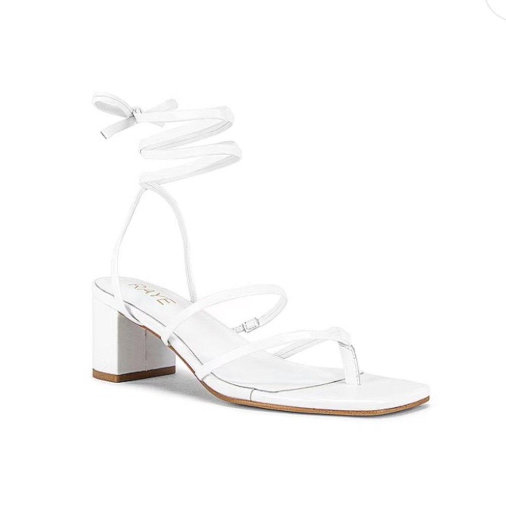 Raye Revolve Tan Suede Ankle Wrap Heels